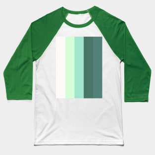 5 Colors Gradient. Green Baseball T-Shirt